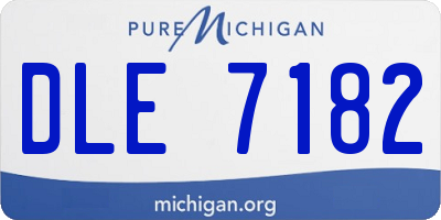 MI license plate DLE7182