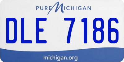 MI license plate DLE7186
