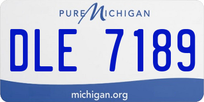 MI license plate DLE7189