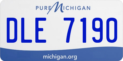 MI license plate DLE7190