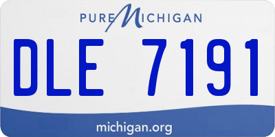MI license plate DLE7191