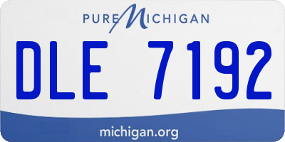 MI license plate DLE7192