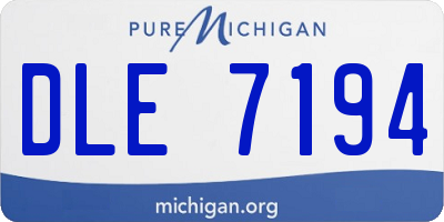MI license plate DLE7194