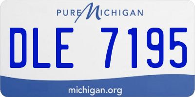 MI license plate DLE7195