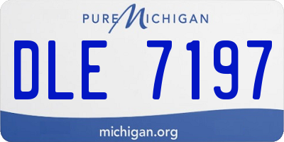 MI license plate DLE7197