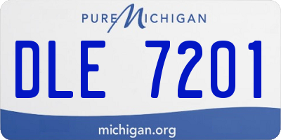 MI license plate DLE7201