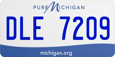 MI license plate DLE7209