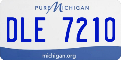 MI license plate DLE7210