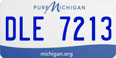 MI license plate DLE7213