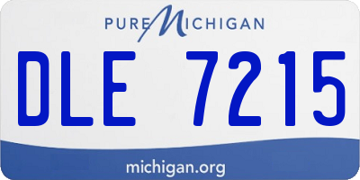 MI license plate DLE7215