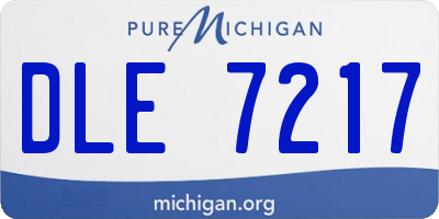 MI license plate DLE7217