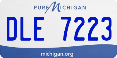 MI license plate DLE7223