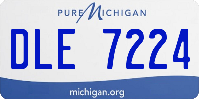 MI license plate DLE7224