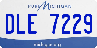 MI license plate DLE7229