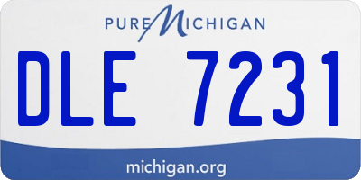 MI license plate DLE7231