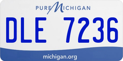 MI license plate DLE7236