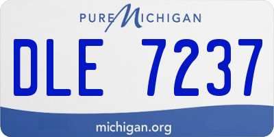 MI license plate DLE7237