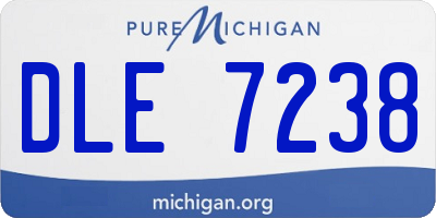 MI license plate DLE7238