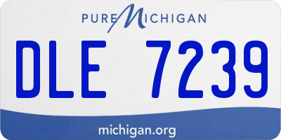 MI license plate DLE7239