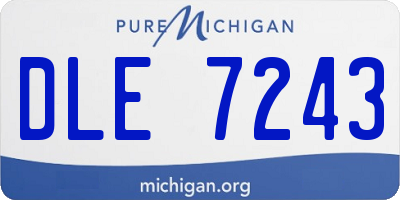MI license plate DLE7243
