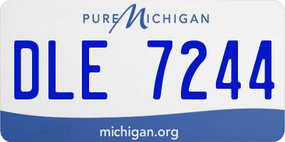 MI license plate DLE7244