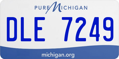 MI license plate DLE7249
