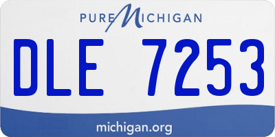 MI license plate DLE7253