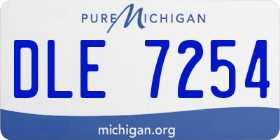 MI license plate DLE7254