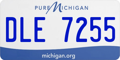 MI license plate DLE7255