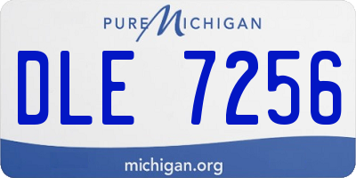 MI license plate DLE7256