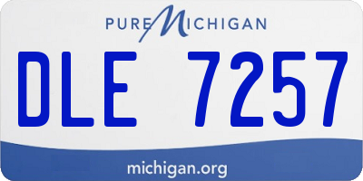 MI license plate DLE7257