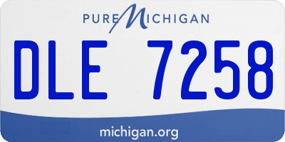 MI license plate DLE7258