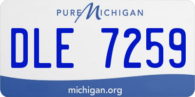 MI license plate DLE7259