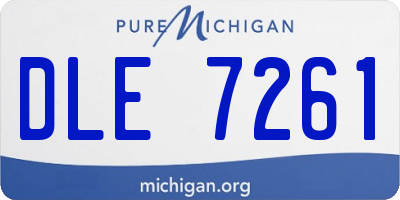 MI license plate DLE7261