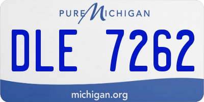 MI license plate DLE7262