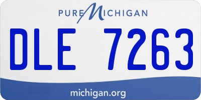 MI license plate DLE7263