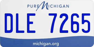 MI license plate DLE7265