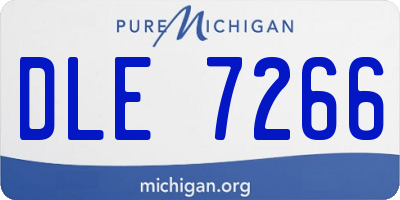 MI license plate DLE7266