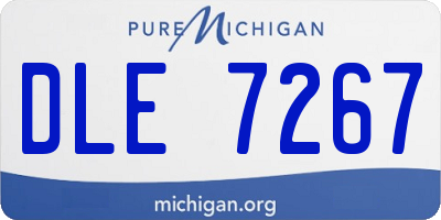 MI license plate DLE7267