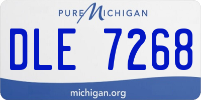 MI license plate DLE7268