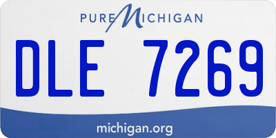 MI license plate DLE7269