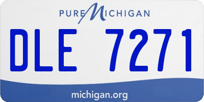 MI license plate DLE7271