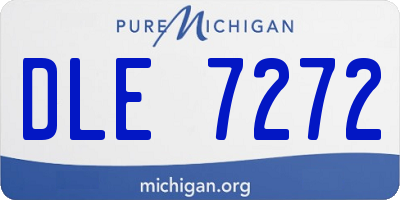 MI license plate DLE7272