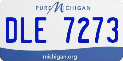 MI license plate DLE7273