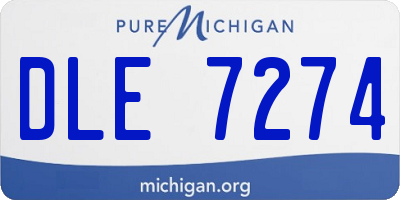 MI license plate DLE7274
