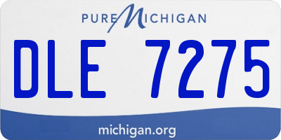 MI license plate DLE7275