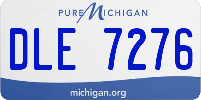 MI license plate DLE7276