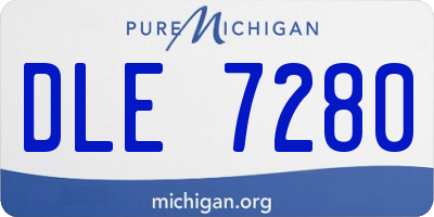 MI license plate DLE7280