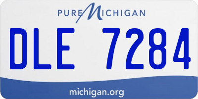 MI license plate DLE7284