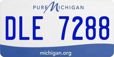 MI license plate DLE7288